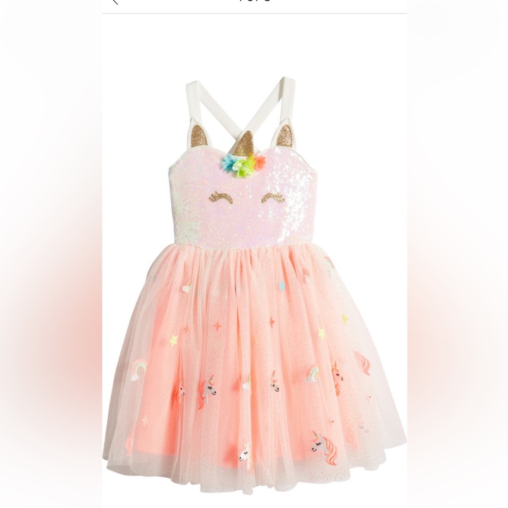 Kids sequin unicorn party dress
